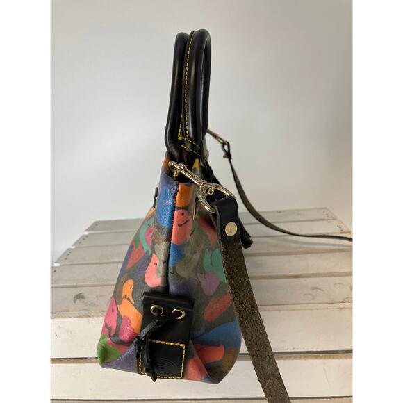 DOONEY & BOURKE MEDUM COATED CANVAS MULIT DUCK CROSSBODY BAG - Picture 3 of 16